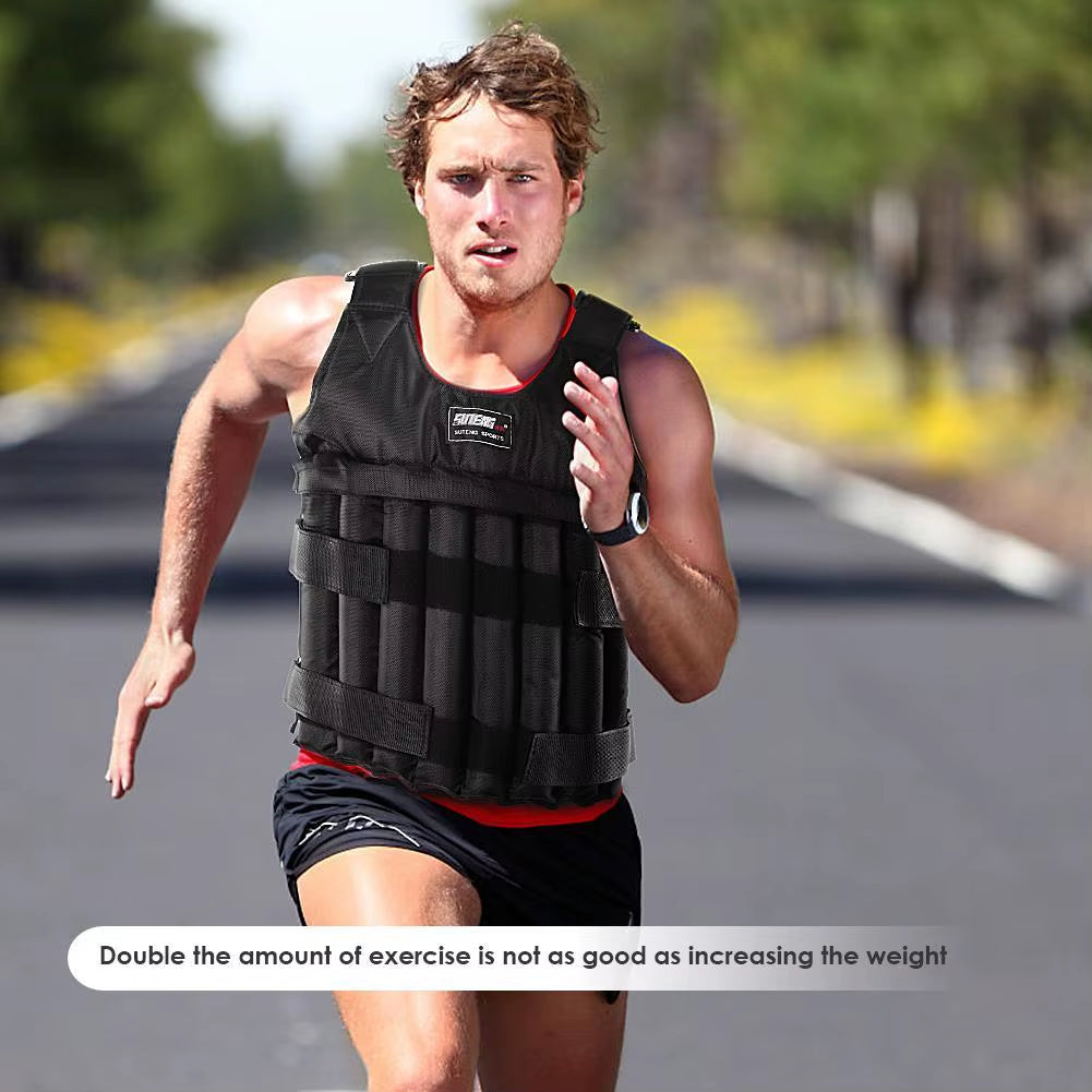 20/35KG Adjustable Loading Weight Vest Boxing Training Jacket Gym Fitness Equipment Running Workout Waistcoat Sand Clothing