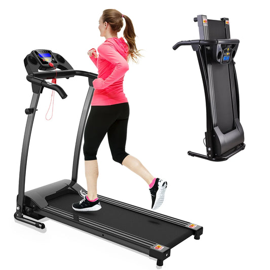 1.5HP Electric Folding Treadmill for Home, Portable Foldable Electric Motorized Running Exercise Machine Compact (Black)