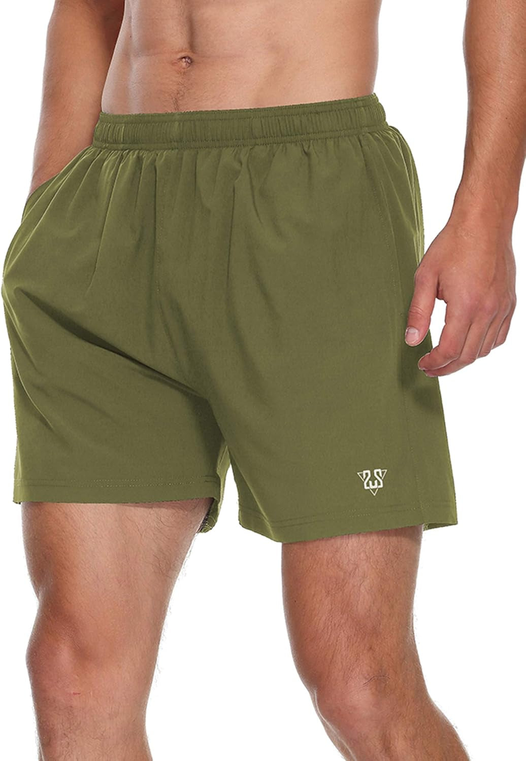 Men'S Running Workout Shorts Summer Quick Dry Lightweight Athletic Sports Training Shorts with Zipper Pocket