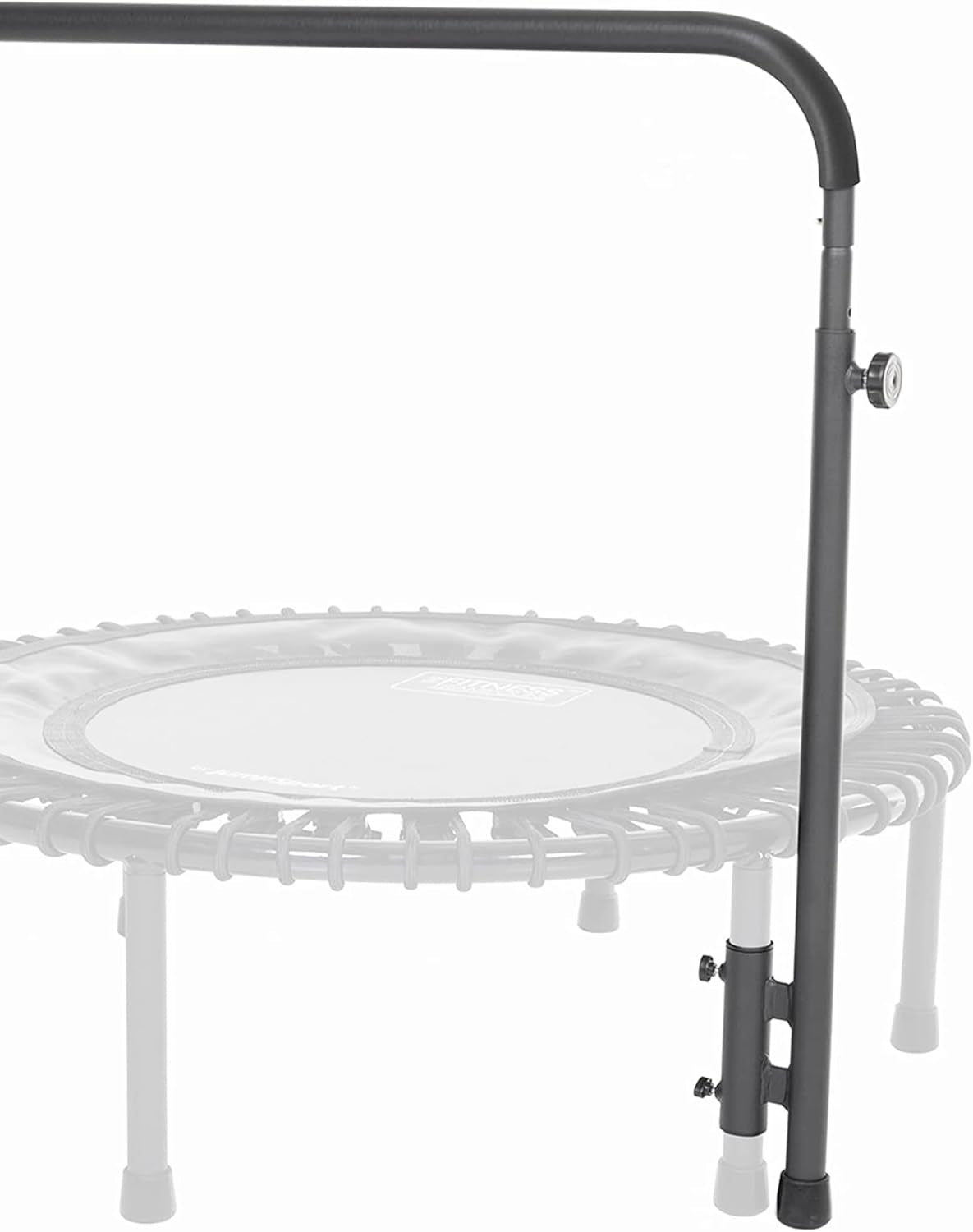 Handle Bar Accessory for 39 Inch Straight Leg Fitness Trampolines with 6 Adjustable Height Settings for Exercise & Physical Therapy, Black