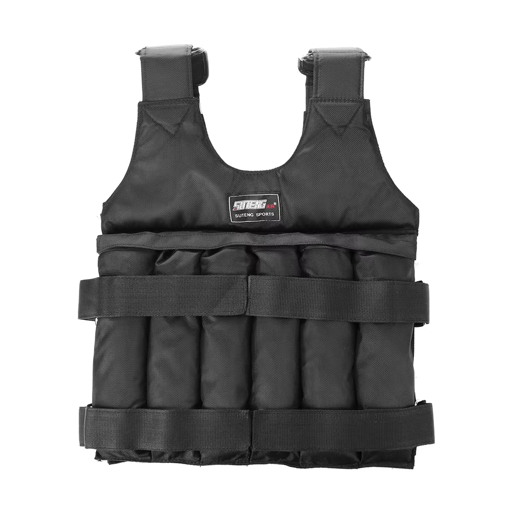 20/35KG Adjustable Loading Weight Vest Boxing Training Jacket Gym Fitness Equipment Running Workout Waistcoat Sand Clothing
