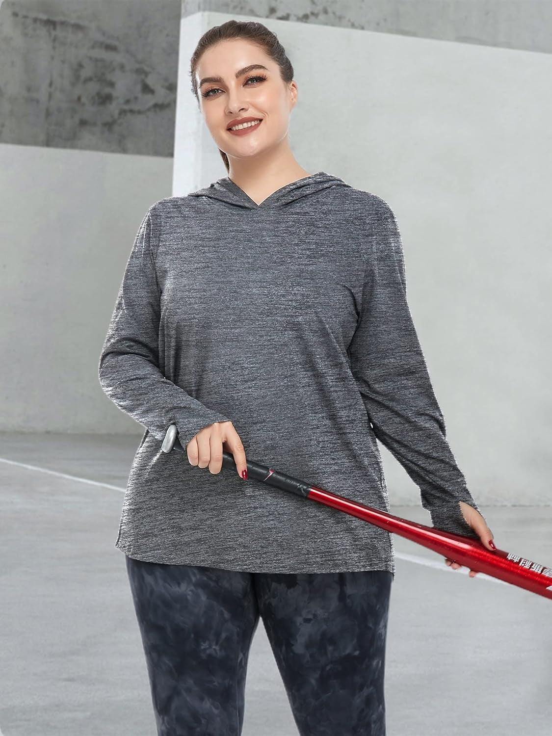 plus Size Hoodies for Women Workout Tops Lightweight Sweatshirts Thumb Hole Athletic Tops Running Shirts