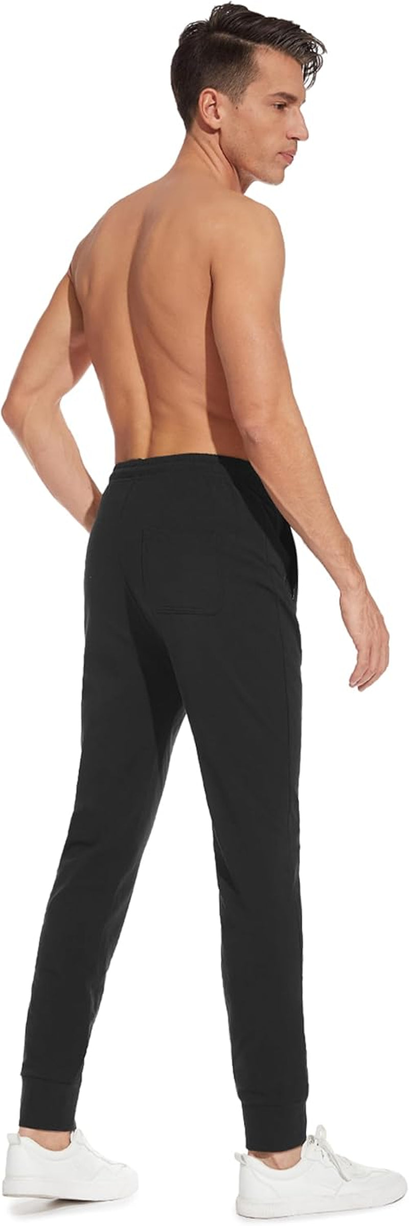 Men'S 32"/34"/36"/38" Tall Inseam Lightweight Cotton Joggers Extra Long Sweatpants Athletic with Zipper Pockets