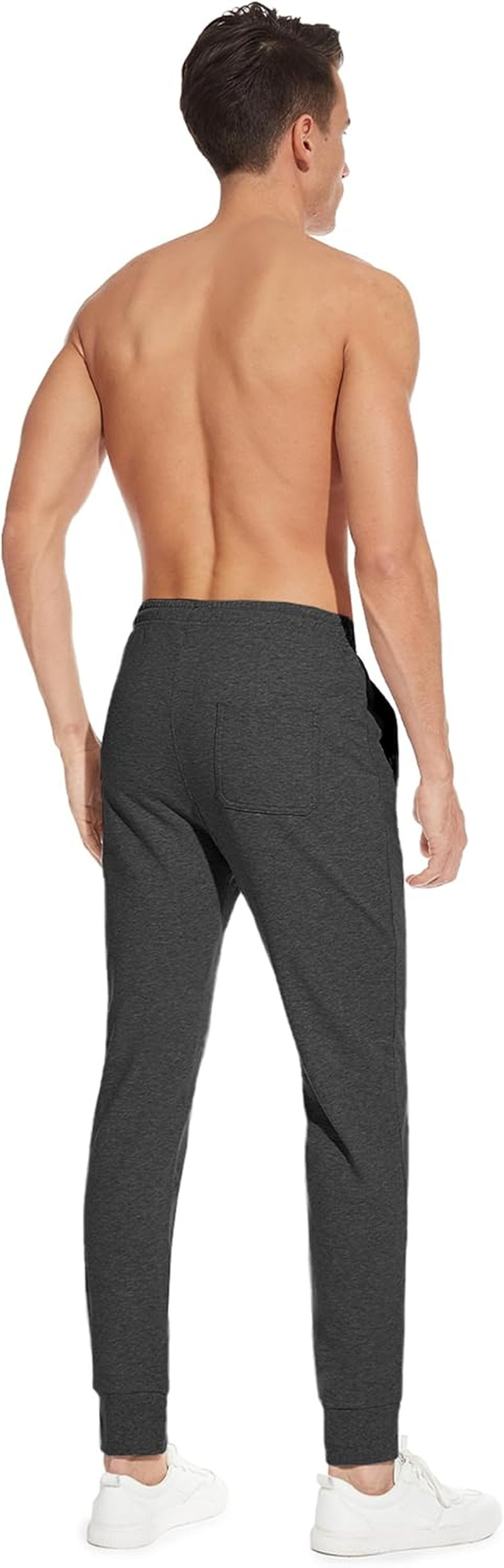 Men'S 32"/34"/36"/38" Tall Inseam Lightweight Cotton Joggers Extra Long Sweatpants Athletic with Zipper Pockets