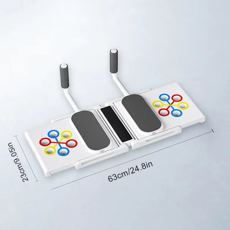 Portable Multifunctional Push-Up Board Set with Handles Foldable Fitness Equipment for Chest Abdomen Arms and Back Training