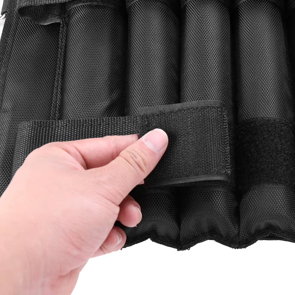 20/35KG Adjustable Loading Weight Vest Boxing Training Jacket Gym Fitness Equipment Running Workout Waistcoat Sand Clothing