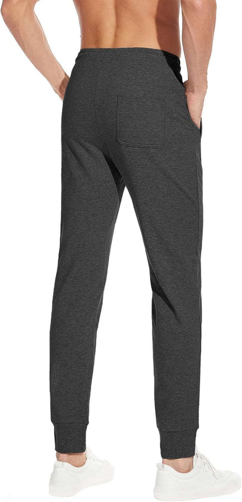 Men'S 32"/34"/36"/38" Tall Inseam Lightweight Cotton Joggers Extra Long Sweatpants Athletic with Zipper Pockets