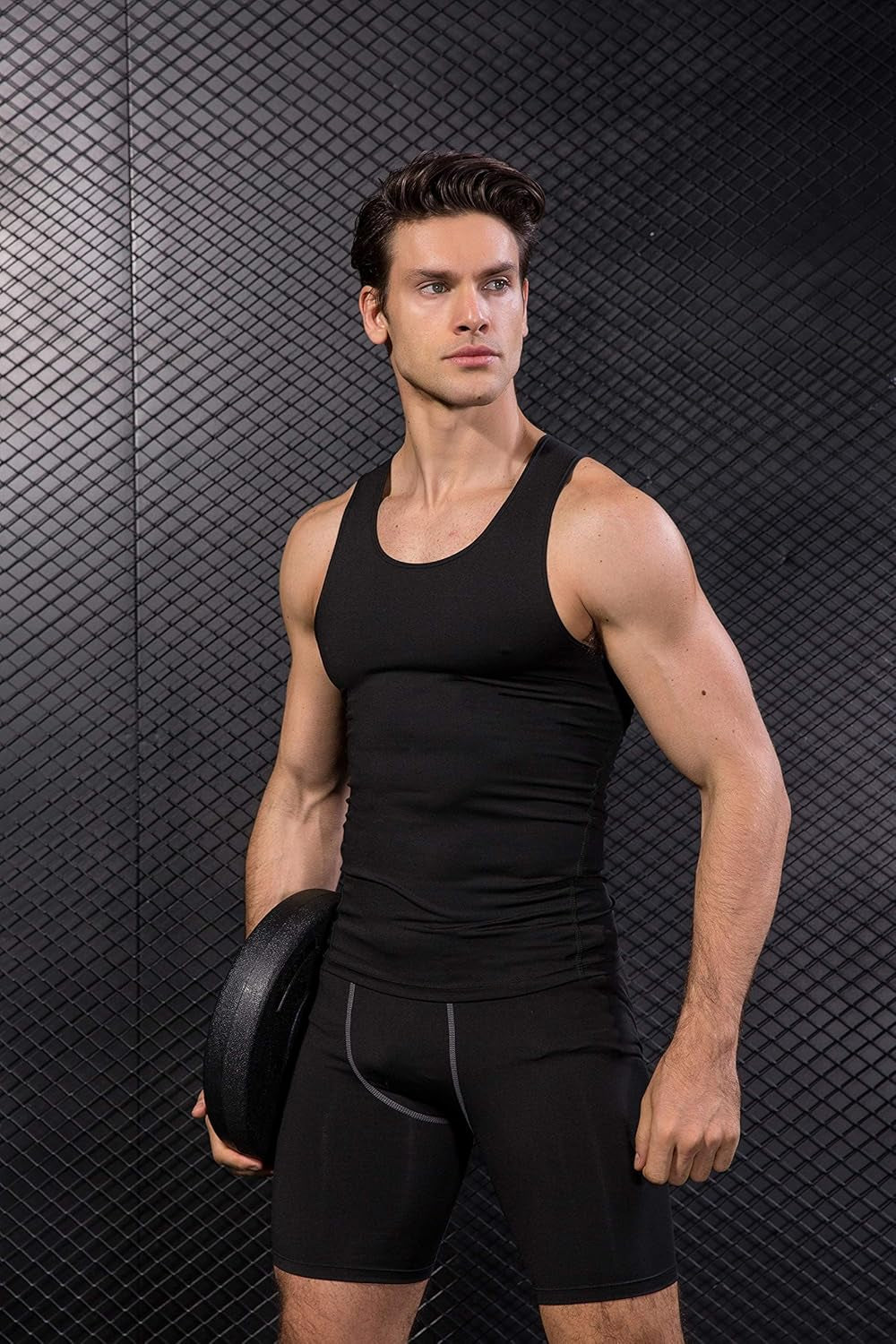 Men'S 3 or 5 Pack Sleeveless Compression Tank Top, Base Layer Cool Dry Compression Shirts Muscle Gym Tank Tops