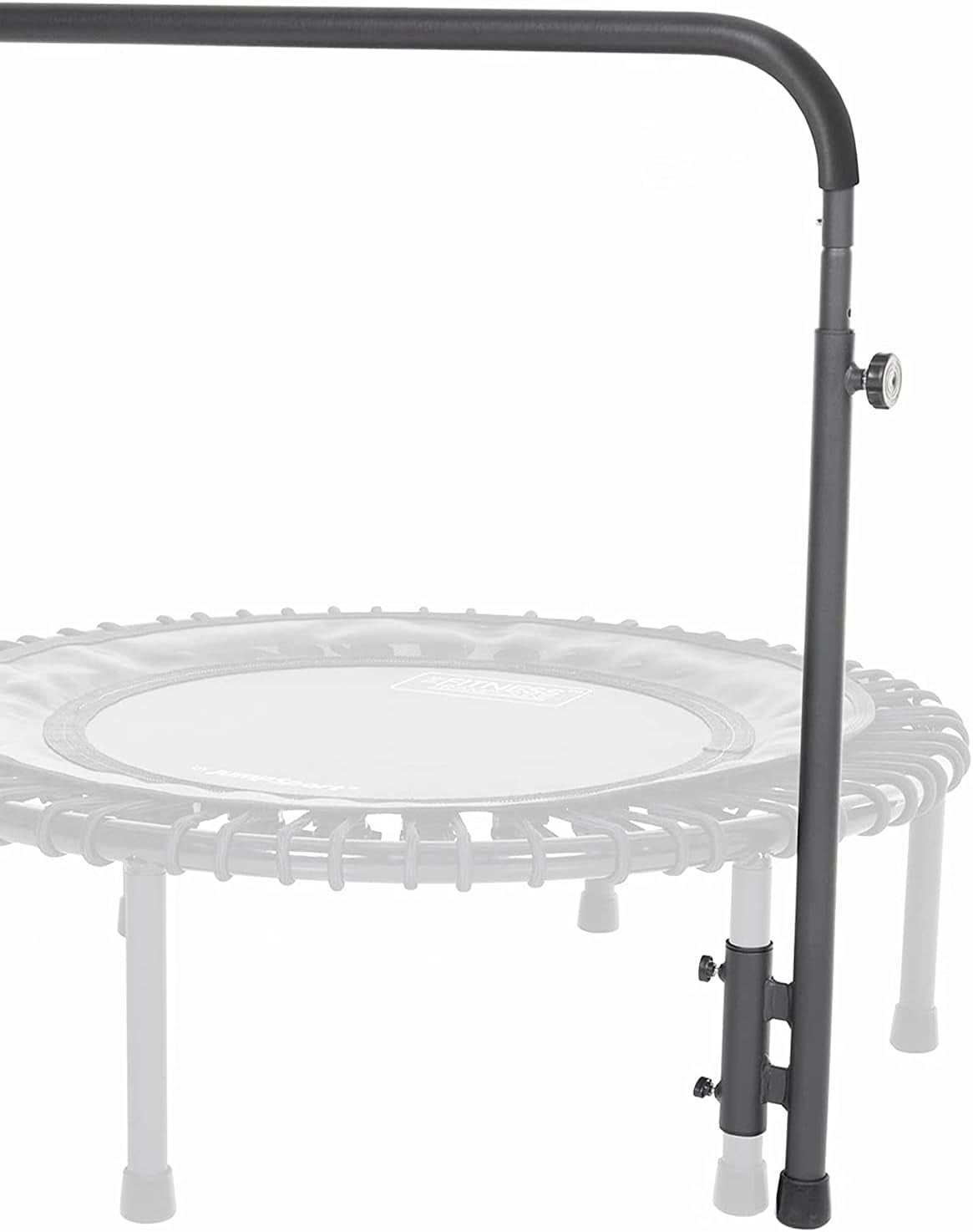 Handle Bar Accessory for 39 Inch Straight Leg Fitness Trampolines with 6 Adjustable Height Settings for Exercise & Physical Therapy, Black