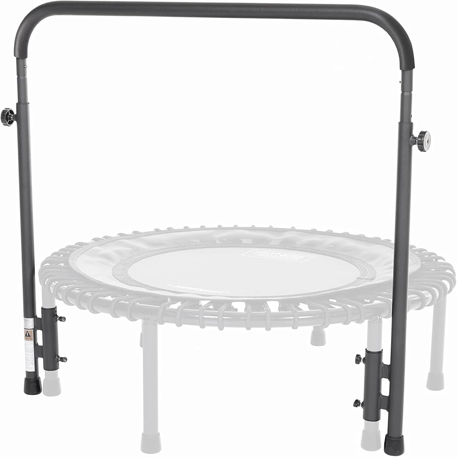 Handle Bar Accessory for 39 Inch Straight Leg Fitness Trampolines with 6 Adjustable Height Settings for Exercise & Physical Therapy, Black