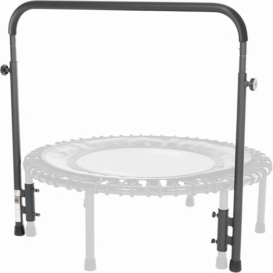 Handle Bar Accessory for 39 Inch Straight Leg Fitness Trampolines with 6 Adjustable Height Settings for Exercise & Physical Therapy, Black