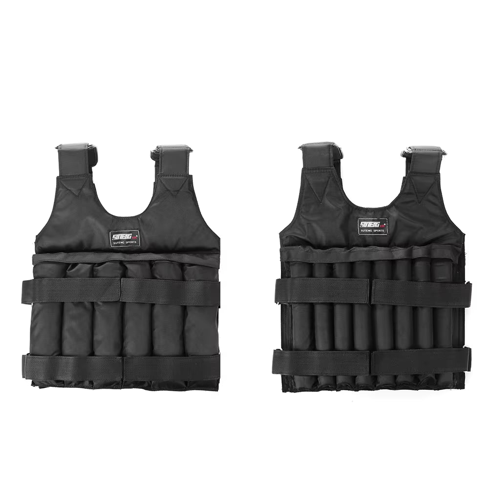 20/35KG Adjustable Loading Weight Vest Boxing Training Jacket Gym Fitness Equipment Running Workout Waistcoat Sand Clothing