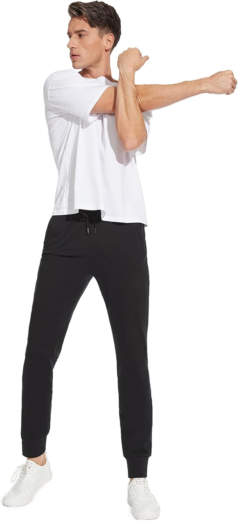 Men'S 32"/34"/36"/38" Tall Inseam Lightweight Cotton Joggers Extra Long Sweatpants Athletic with Zipper Pockets