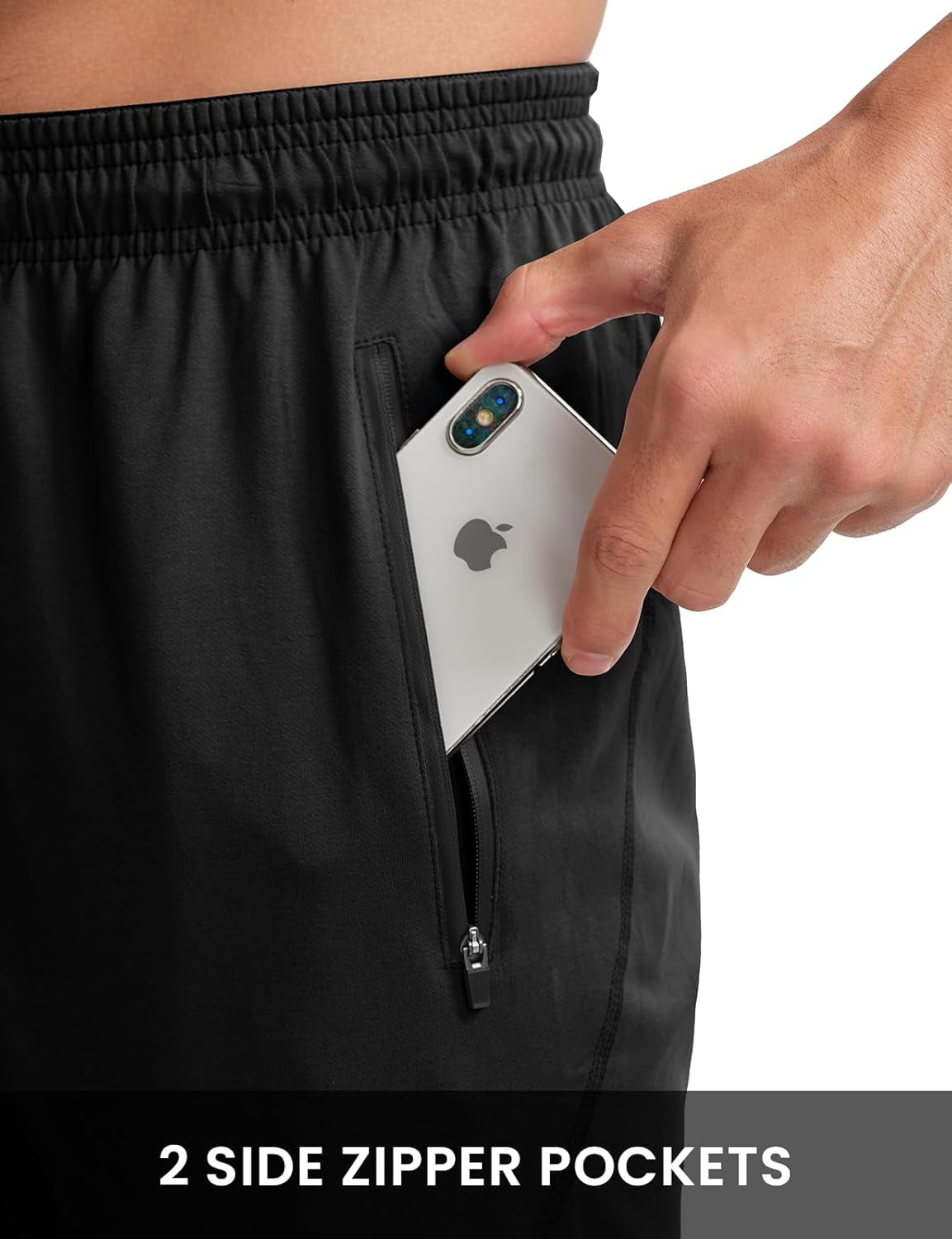 Men'S Sweatpants Lightweight Joggers Zipper Pockets Athletic Workout Running Gym Pants Slim Fit